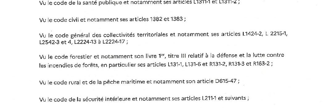 AP relatif à l’emploi du feu en vue de la prévention du risque incendie de forêt _88