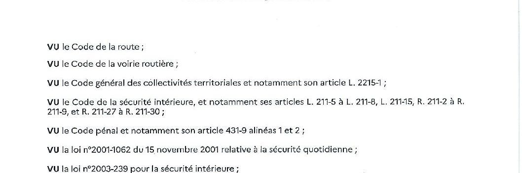Arrêté Préfectoral du 17 au 22 mai