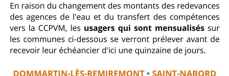 mensualisation de l’eau