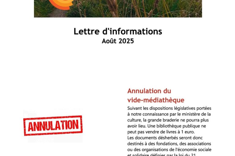 En août à la médiathèque Le Cercle